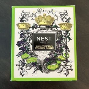 Limited edition nest candle “Sir Elton John’s Woodside Garden” scent.